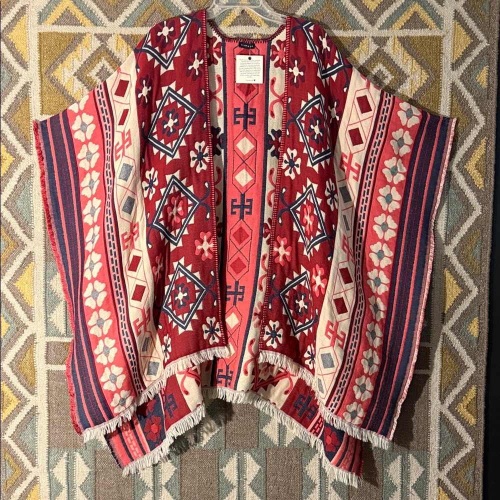 Vismaya reversible open front cotton/wool kimono. New with tags from Sundance.